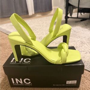 Abound Women's Neon Green Heeled Sandals